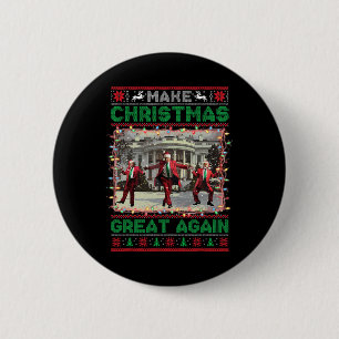 Santa Trump Dance Make Christmas Great Again Ugly 6 Cm Round Badge