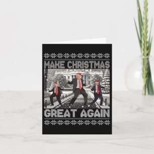 Santa Trump Dance Make Christmas Great Again Ugly  Card
