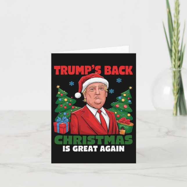 Santa Trump Dance Make Christmas Great Again Ugly  Card (Front)