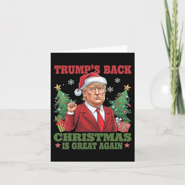 Santa Trump Dance Make Christmas Great Again Ugly  Card (Front)