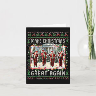 Santa Trump Dance Make Christmas Great Again Ugly Card