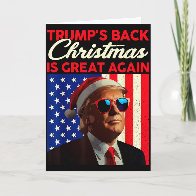 Santa Trump Dance Make Christmas Great Again Ugly  Card (Front)