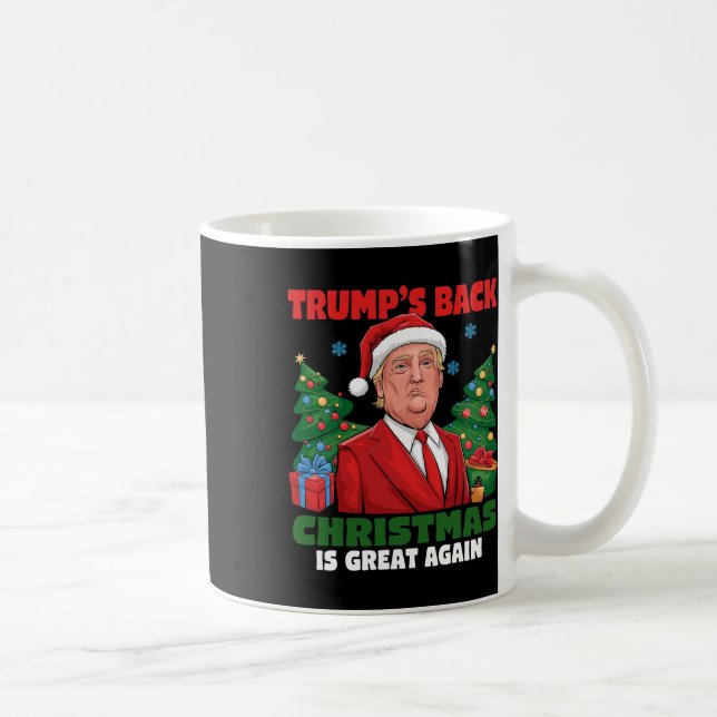 Santa Trump Dance Make Christmas Great Again Ugly  Coffee Mug (Right)