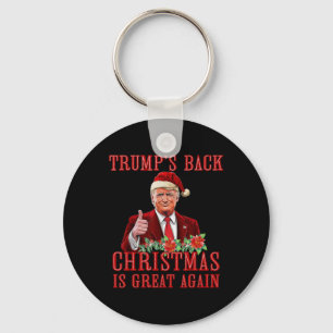 Santa Trump Dance Make Christmas Great Again Ugly Key Ring