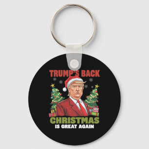 Santa Trump Dance Make Christmas Great Again Ugly Key Ring