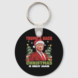 Santa Trump Dance Make Christmas Great Again Ugly Key Ring