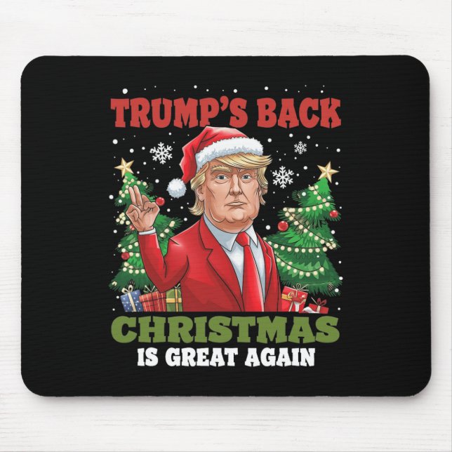 Santa Trump Dance Make Christmas Great Again Ugly  Mouse Pad (Front)