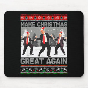 Santa Trump Dance Make Christmas Great Again Ugly  Mouse Pad
