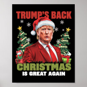 Santa Trump Dance Make Christmas Great Again Ugly Poster