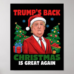 Santa Trump Dance Make Christmas Great Again Ugly Poster