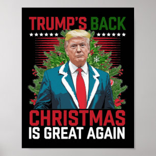 Santa Trump Dance Make Christmas Great Again Ugly Poster