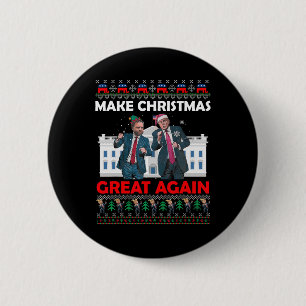 Santa Trump Dance Make Christmas Great Again Xmas  6 Cm Round Badge