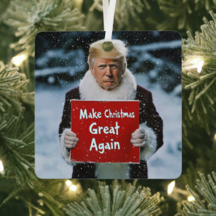 Santa Trump: “Make Christmas Great Again” Metal Tree Decoration