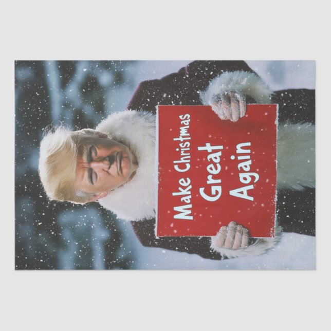Santa Trump: “Make Christmas Great Again” Tissue Paper (Front)