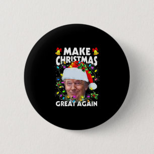 Santa Trump Make Christmas Great Again Ugly Xmas P 6 Cm Round Badge