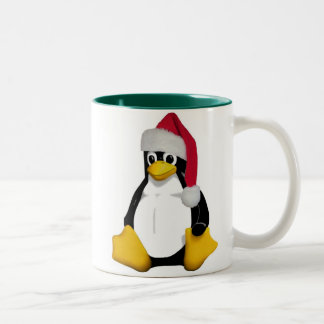 Santa Tux Two-Tone Coffee Mug