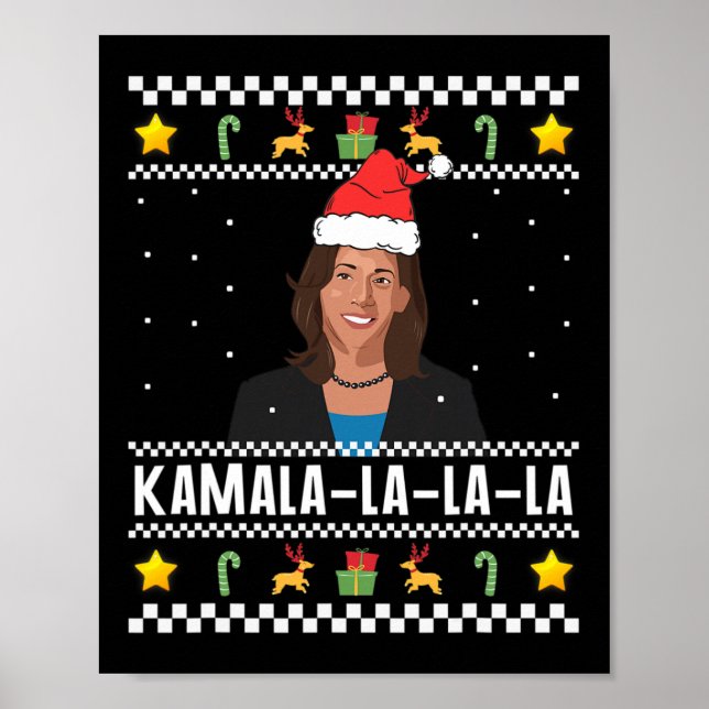 Santa Ugly Christmas Sweater Meme  Poster (Front)