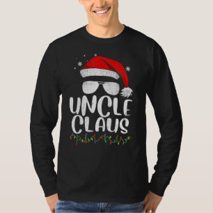 Santa Uncle Claus Face Sunglasses With Hat Christm T-Shirt