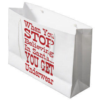 Santa Underwear Large Gift Bag
