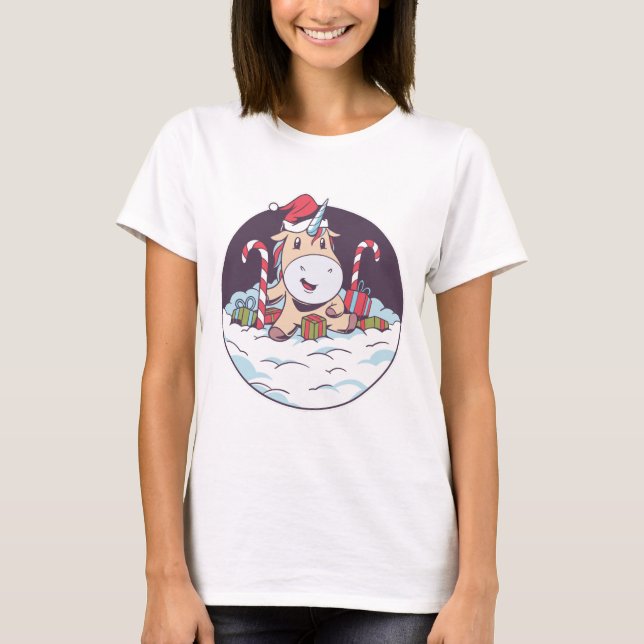 Santa Unicorn T-Shirt (Front)