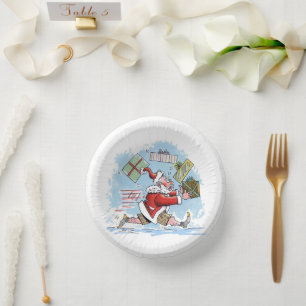  Santa Unprepared paper bowls Plate