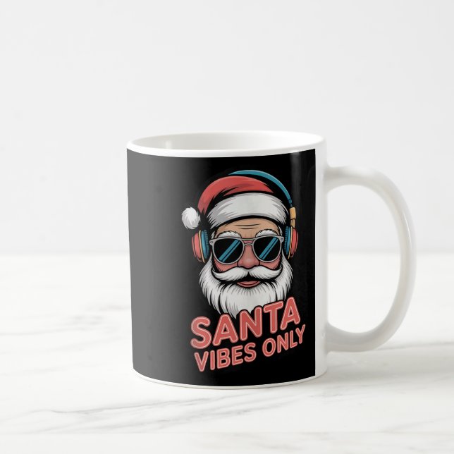 Santa Vibes Only Funny P Culture Christmas Holiday Coffee Mug (Right)
