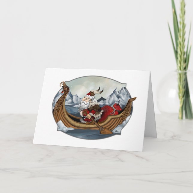 Santa Viking Holiday Card (Front)