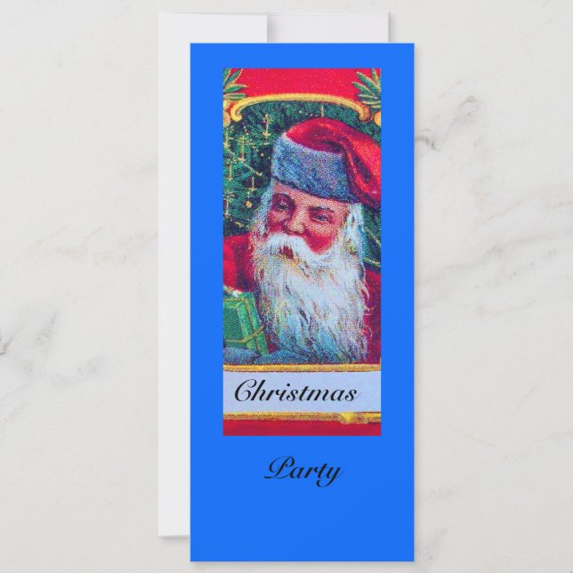 SANTA VINTAGE CHRISTMAS PARTY 1 INVITATION (Front)