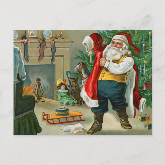 Santa Vintage Christmas Postcard (Front)