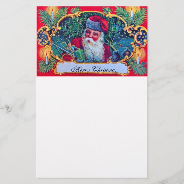 SANTA VINTAGE CHRISTMAS STATIONERY (Front)