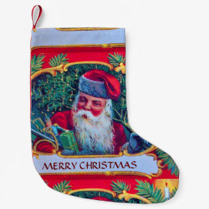 SANTA VINTAGE SMALL CHRISTMAS STOCKING