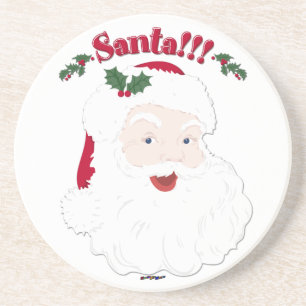 Santa!! Vintage Style Christmas Santa Coaster