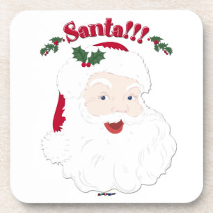 Santa!! Vintage Style Christmas Santa Coaster