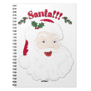 Santa!! Vintage Style Christmas Santa Notebook