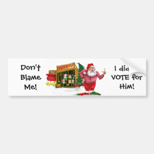 Santa w/Elves for Rent/Political Joke Bumper Sticker