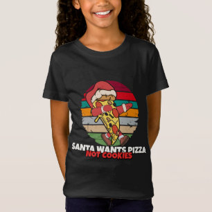 Santa Wants Pizza Not Cookies Dabbing Pizza Slice T-Shirt