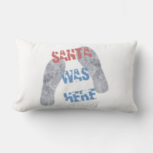 Santa Was Here Lumbar Cushion