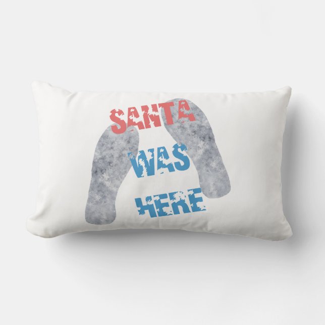 Santa Was Here Lumbar Cushion (Front)
