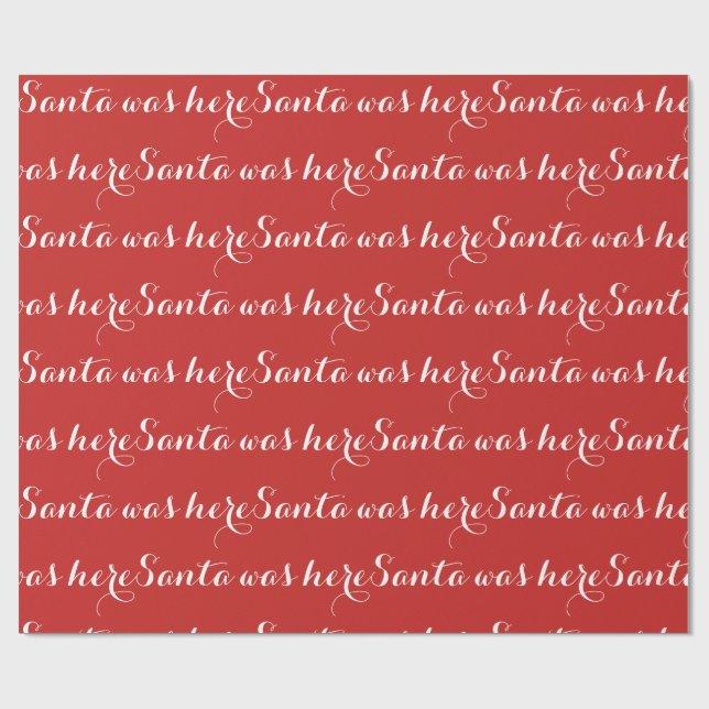 Santa was here wrapping paper (Flat)