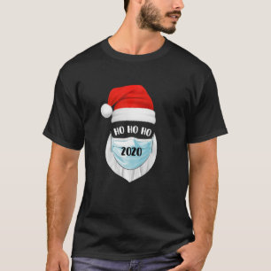 Santa Wearing Mask Funny Quarantine Christmas 2020 T-Shirt