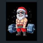 Santa Weightlifting Christmas Fitness Gym Deadlift Poster<br><div class="desc">Santa Weightlifting Christmas Fitness Gym Deadlift Xmas Men</div>