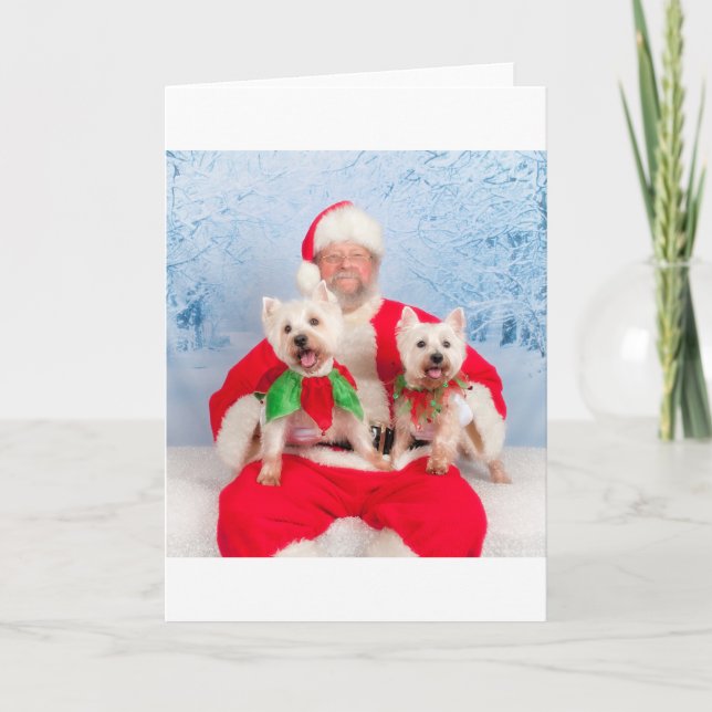 Santa Westies Holiday Card (Front)