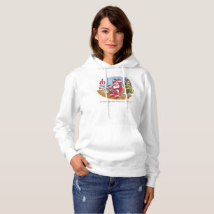 Santa Wet women white hooded sweatshirt