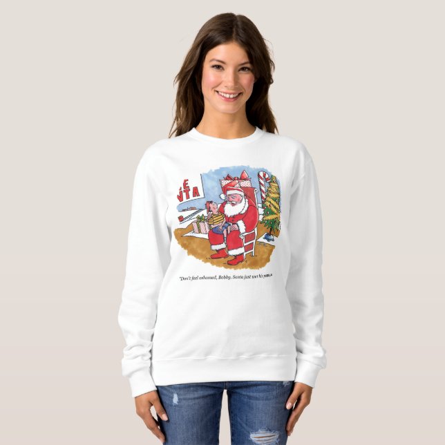 Santa Wet women white sweatshirt (Front Full)