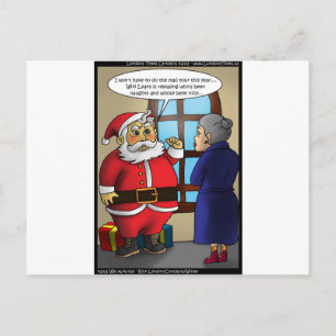 Santa & Wiki Leaks Funny Gifts Tees & Cards