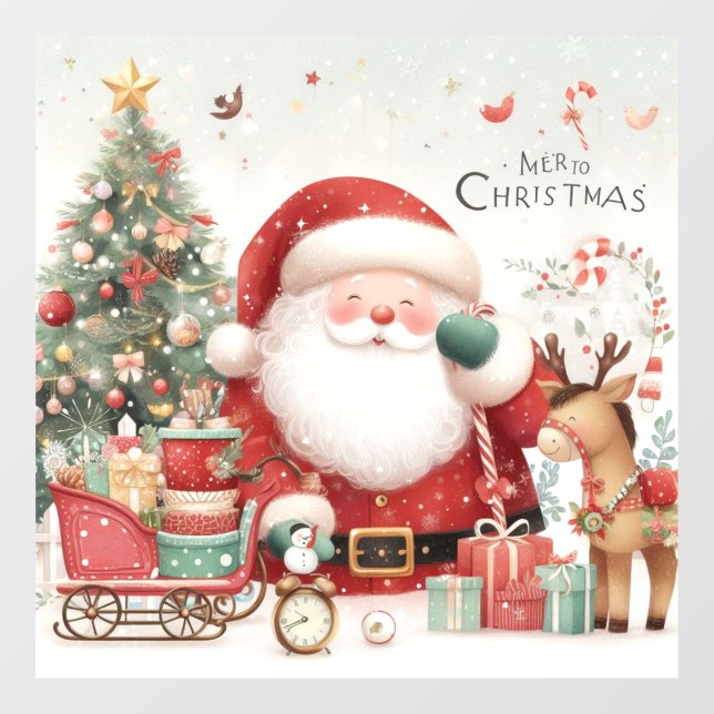 Santa Window Cling (Sheet)