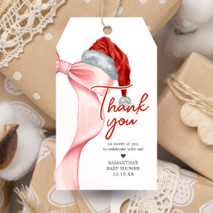 Santa Winter Baby Shower Favour Tags