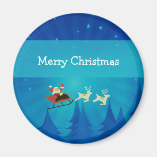 Santa Winter Scene Magnet