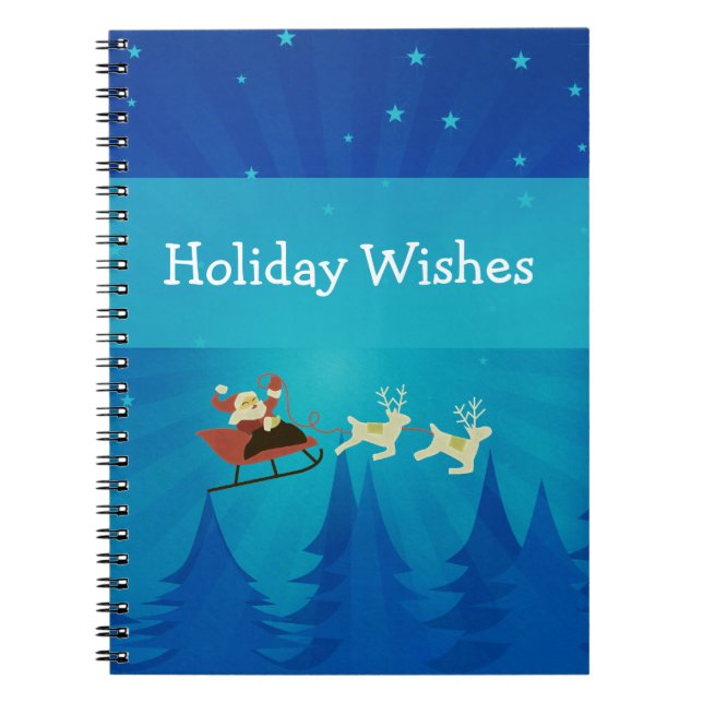 Santa Winter Scene Notebook (Front)