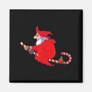 Santa Witch Candy Cane Christmas Santa Hat Funny C Magnet